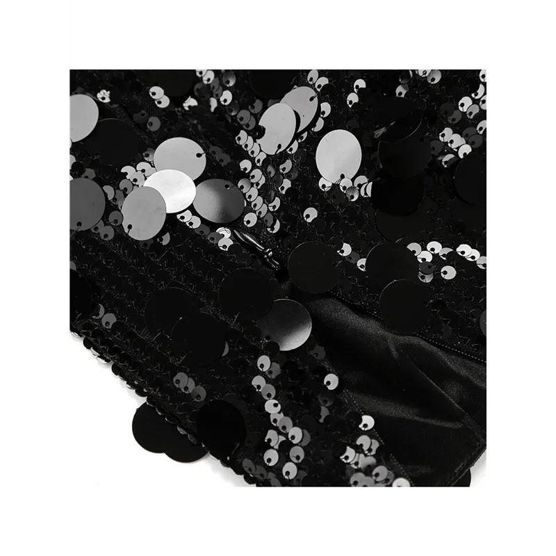 NEU-Mini-Paillettenrock für Damen, dehnbar, Bleistift, figurbetont, für Ausgehen, Party, Club, glitzernde Röcke