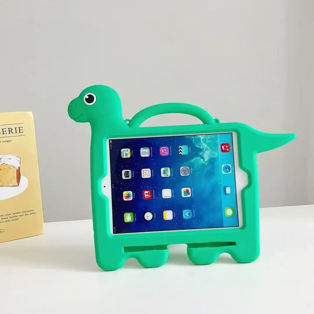 غطاء لوحي على شكل ديناصور للأطفال لجهاز IPAD 10 2022 10.9 حافظة كرتونية غطاء حماية