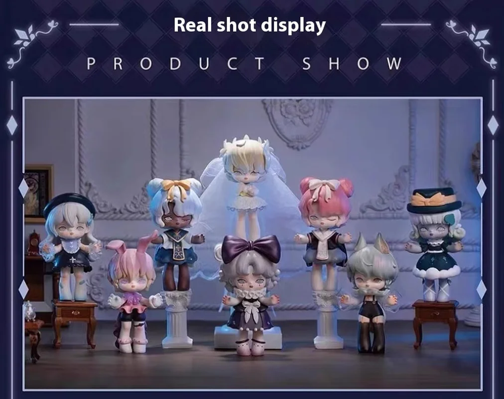 

Серия Mystery Box, коллекционные фигурки, подарок на день рождения, случайная одна модная слепая коробка, игрушки для детей и коллекционеров