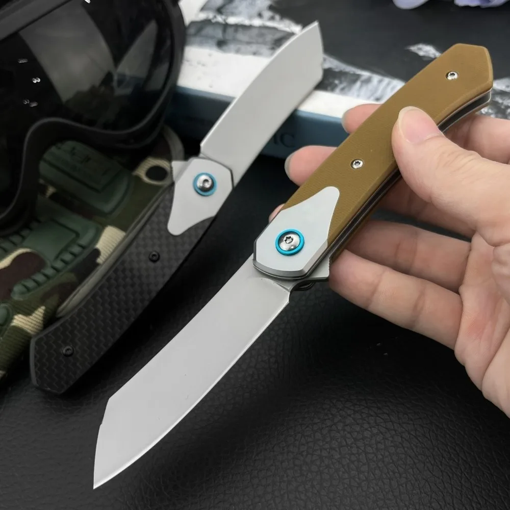 

Легкий и прочный складной карманный нож 7135 для активного отдыха и рыбалки, лезвие из стали 8Cr13MoV, рукоять из стали 420 и G10, инструмент для походов