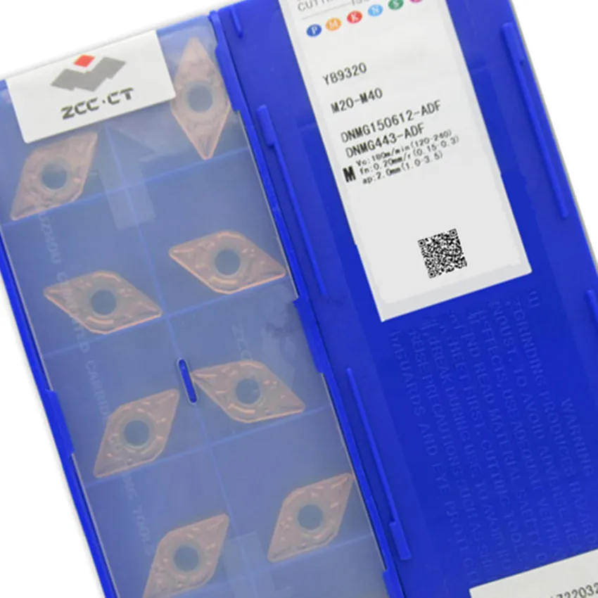 Imagem -05 - Metal Duro Cnc Inserções 10 Pcs Box Dnmg150604-adf Yb9320 Dnmg150608-adf Yb9320 Dnmg150612-adf Yb9320 Dnmg441 Dnmg442 Dnmg443 Zcc.ct de