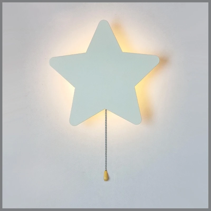 

Nice Portable Wall Light Battery Usb Plug-In Wiring Free Cartoon Lamps For Children's Room