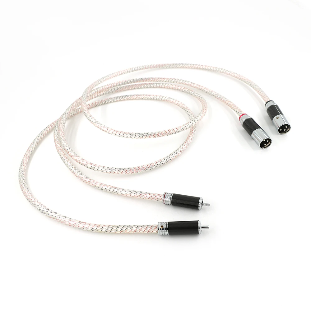 Par de cables de interconexión equilibrados XLR serie Nordost Valhalla con enchufe XLR de fibra de carbono Cable equilibrado de Audio macho a hembra de 3 pines