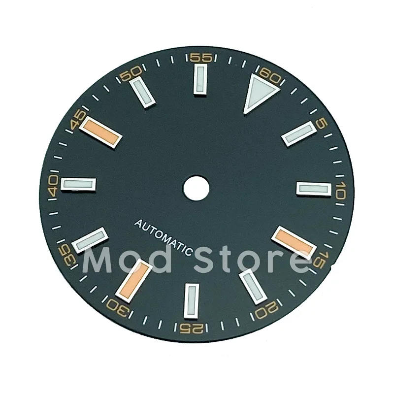 HQ 29mm White/Black Sterile Copper Watch Dial Milgauss Sun-Brushed No Date Fit For DG2813 ETA2824 Miyota8215 Mov\'t Luminous