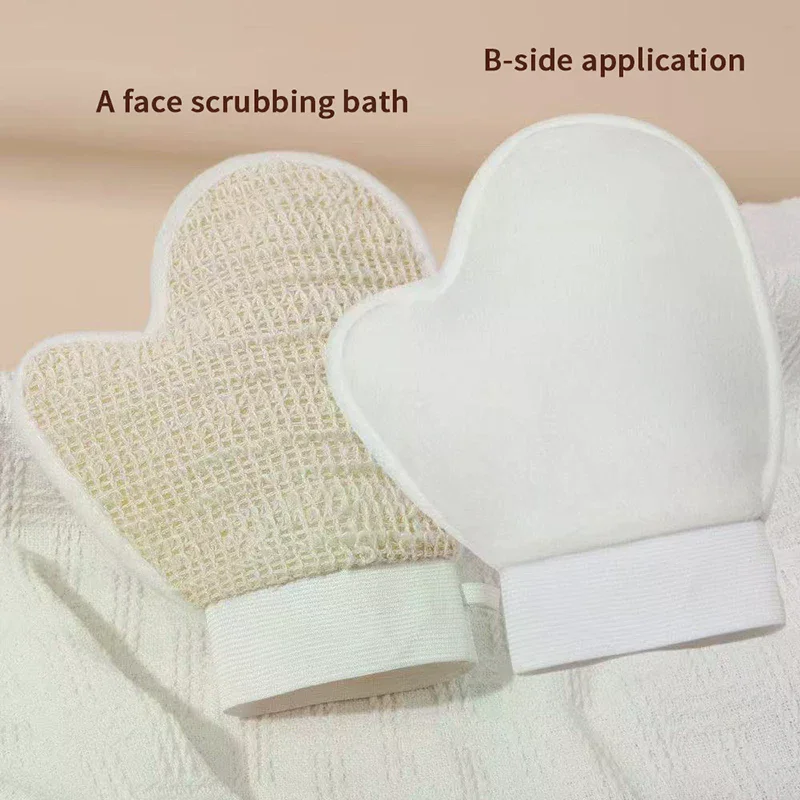 18*14cm 2-in-1 Body Lotion Massage Gloves Quickly Apply Tanning Essential Oil Prevents Sticky Hands Rubbing And Exfoliating Mitt