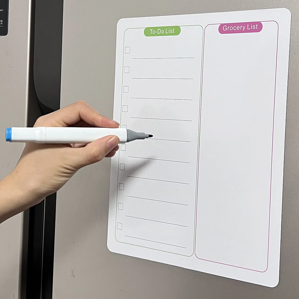 

Reusable Magnetic Fridge Whiteboard, Erasable To-Do & Grocery List Memo Board