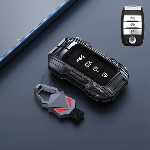 자동차 아연 합금 실리콘 키 케이스 커버 거치대, 기아 카덴자 K9 K7 K-04 쏘렌토 K900 KX3 KX5 K3S 리오 씨드 세라토 장식