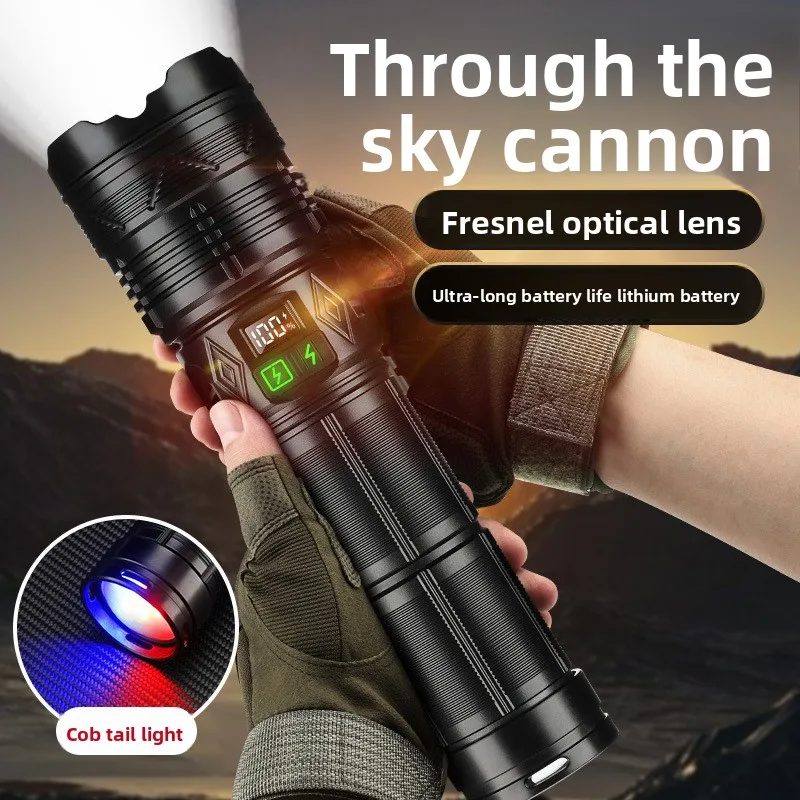 High-Intensity Ultra-Bright Flashlight: Long-Range, Multi-Function, Rechargeable, Durable, LED Light, High Lumen Outpul