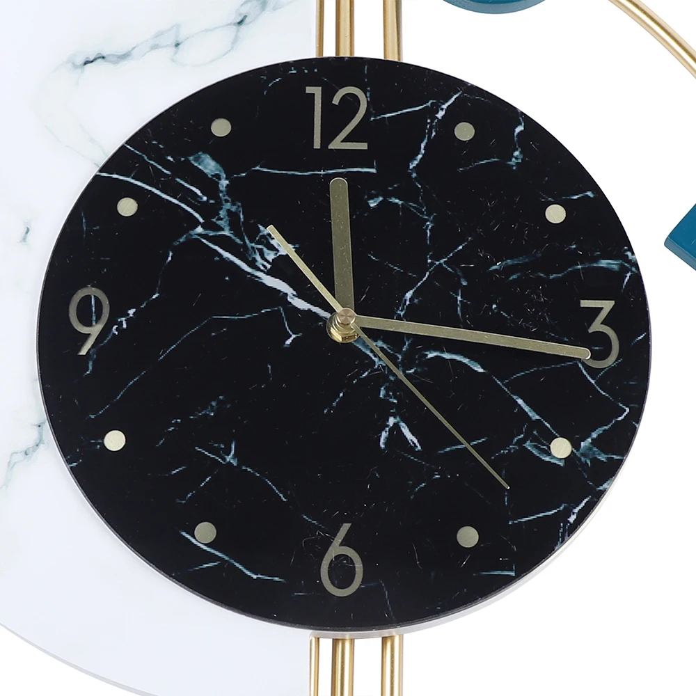 Nordic Kurze 3d Wanduhr für Wohnzimmer Schlafzimmer Stille Uhr Wohnkultur Kreative Halbkreis Marmor Quarz Wanduhr Geschenk