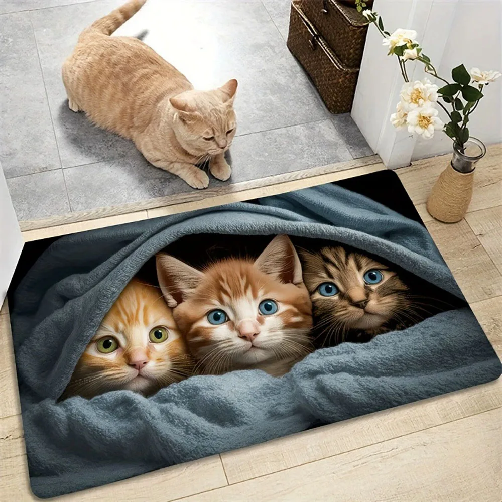 Personalized Dog Cat Photos Doormats Custom Family Name Doormat Personalized Welcome Mat No Need to Knock Funny Mat Owner Gifts