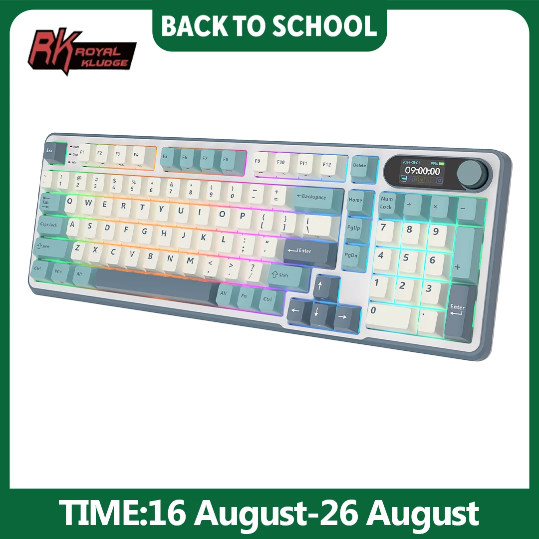 Gaming Keyboard Bundle - RK ROYAL KLUDGE S98 Keyboard Mekanik