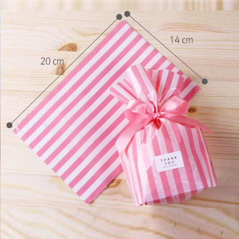 10Pcs Pasiasta torba na cukierki DIY Baby Shower Plastikowe torby na prezenty na ciasteczka Ciastka Przekąska Pieczenie Torba do pakowania Festiwal Materiały imprezowe