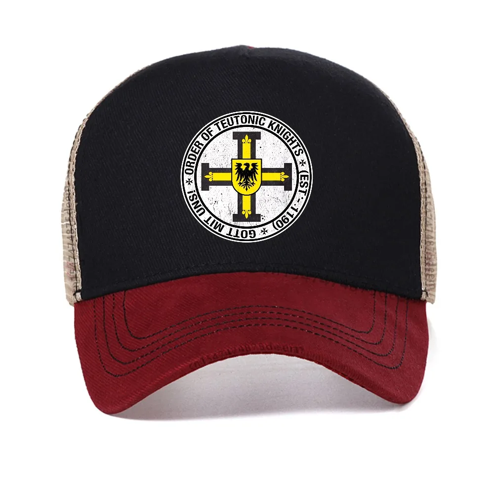

Order of The Knights Teutonic Brothers Knights Templar Medal baseball cap fashion adjustable Snapback hat mesh trucker hats