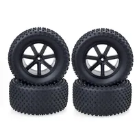 4PCS Desert Truck 110MM RC Rubber Sponge Tires Tyre Rim Wheels Tires 12mm Hub Hex For RC 1/10 Car HSP Off Road