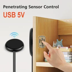 Ściemnialny drewniany przełącznik z czujnikiem dotykowym 5V USB Penetrable Switch Sensor LED Dimmer Control Switch for Smart Home LED Light Strip