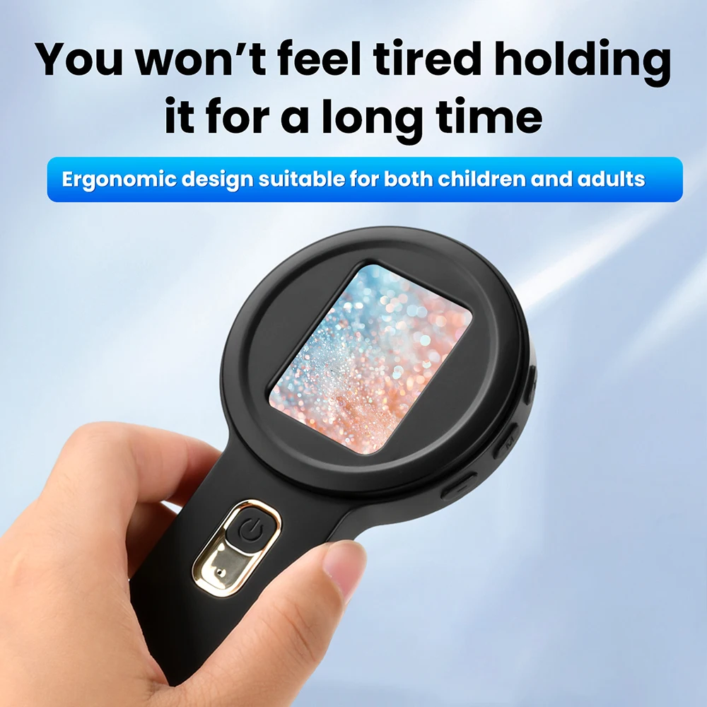 20X Ultra-High Magnification Handheld Magnifying Glass Digital Microscope for Identification Maintenance Quality Inspection