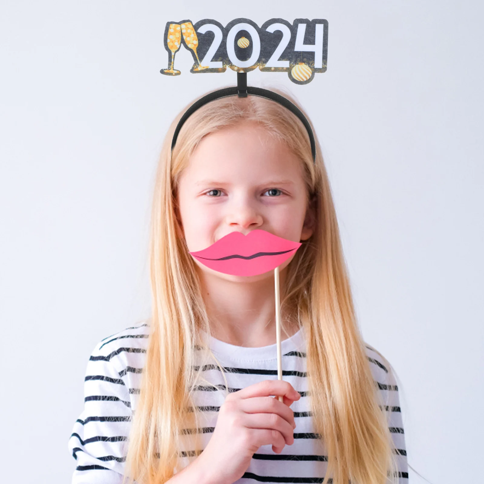 

2024 New Year Headband Party Hair Hoops For Women Kids Lightweight Comfortable Photo Booth Props Carnival Masquerade Party