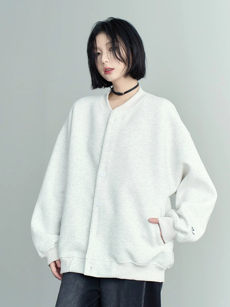 

Universal avitation Museum Simple Color Baseball Jaet Women's Spring Autumn Loose Versatile Jaet Street Sle Cot...