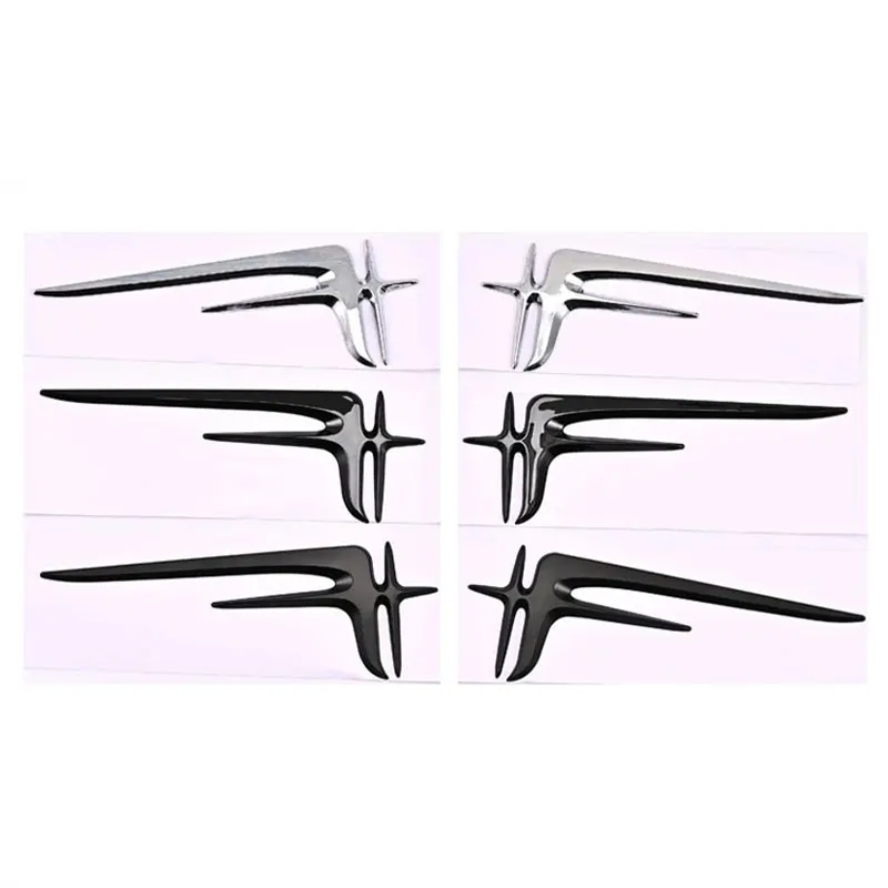 For Mercedes Benz fender side angel wing labels C-class E-class C200L extended version refit accessories pair decals stickers
