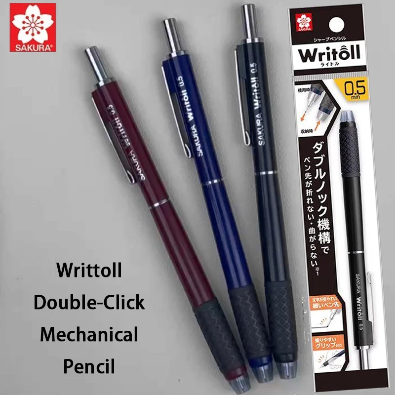 lapis-mecanico-sakura-dual-click-05-com-ponta-retratil-que-evita-riscos-quebra-da-ponta-caneta-para-escrita-suave-para-arquitetos-estudantes
