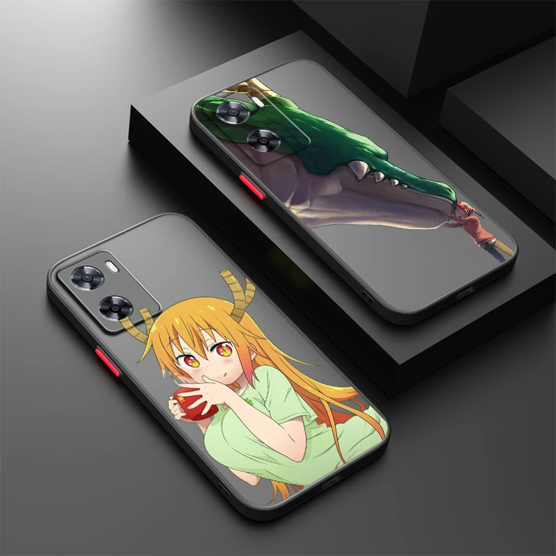 Art M-Miss K-Kobayashi Dragon Maid Frosted Translucent For OPPO X5 X3 A54S A5 A94 A16 A53S A57 A74 A72 A96 A98 A78 5G Cover