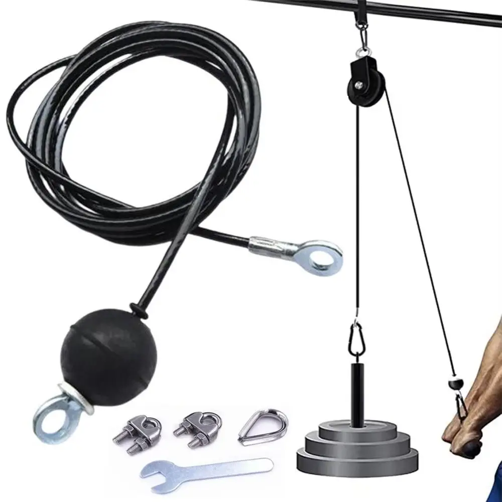 Adjustable Fitness Machine Replacement Cable 1.4/1.8/2/2.5M DIY Gym Steel Wire Rope High Load Bearing Heavy Duty Pulley Cable
