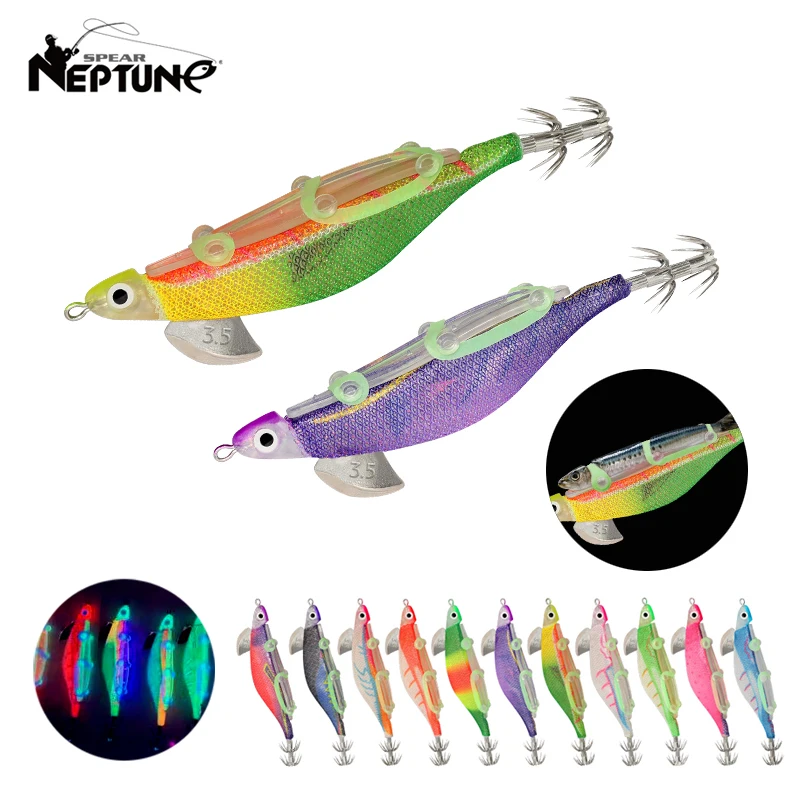 New Fishing Lure Squid Jig Bundled Luminous Webfoot Octopus Egi Cuttlefish Hook Artificial Hard Bait Saltwater Sea Shrimp Lure