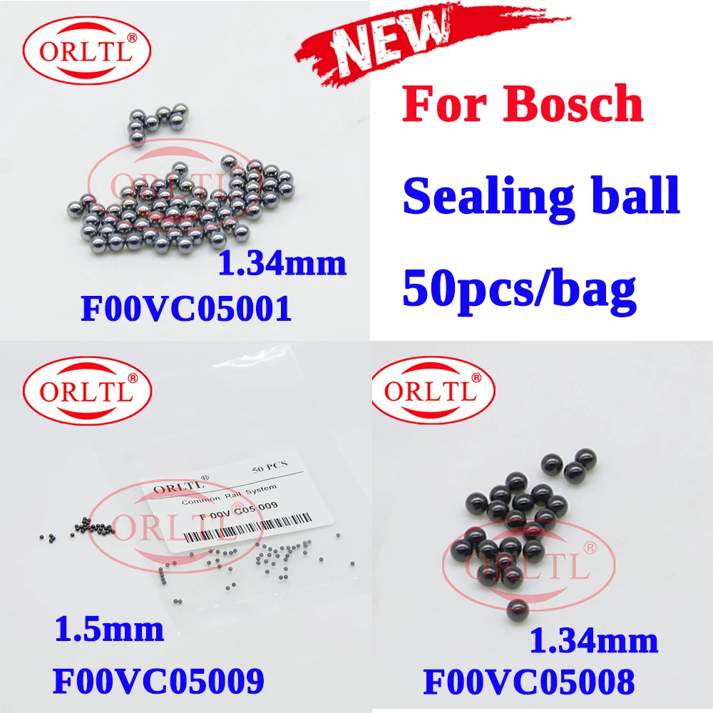 AUTO 1.34mm/1.5mm Ceramic Ball 1.5mm F00VC05009 CR F00V C05 009 Injector F00VC05001 kits F00VC05008 for Bosch Contain 50pcs/bag