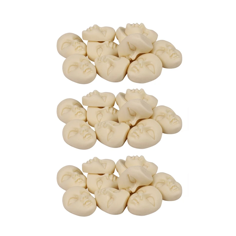 송진 미니 마스크 플랫백 카보숑, 베이지 소녀 얼굴, 플랫백 스크랩북, DIY 헤어 활 센터 공예 제작, 30 개