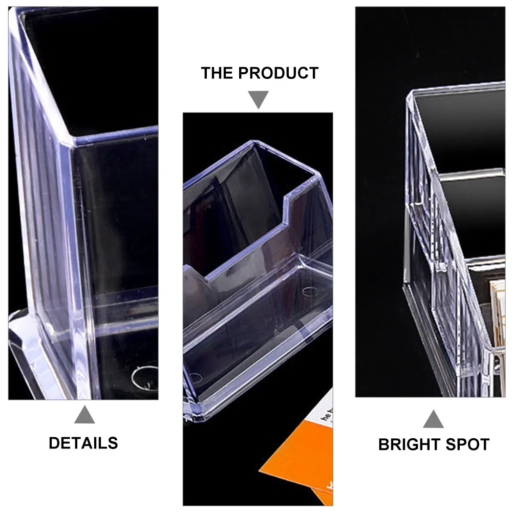 

8Pcs Transparent Business Cards Organizer Vertical Tilt Design Large Capacity Plastic Holder Office Desk Display