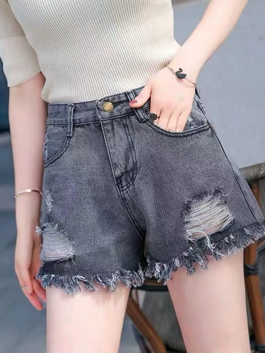 shorts-jeans-feminino-cintura-alta-cinza-fume-perna-larga-solto-super-curto-com-bolsos-estilo-social-para-o-verao