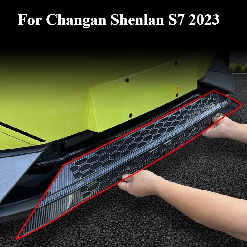 For Changan Shenlan S7 2023 Car Lower Bumper Anti Insect Net Dustproof Vent Grille Cover Net Grill Trim Car Accessories