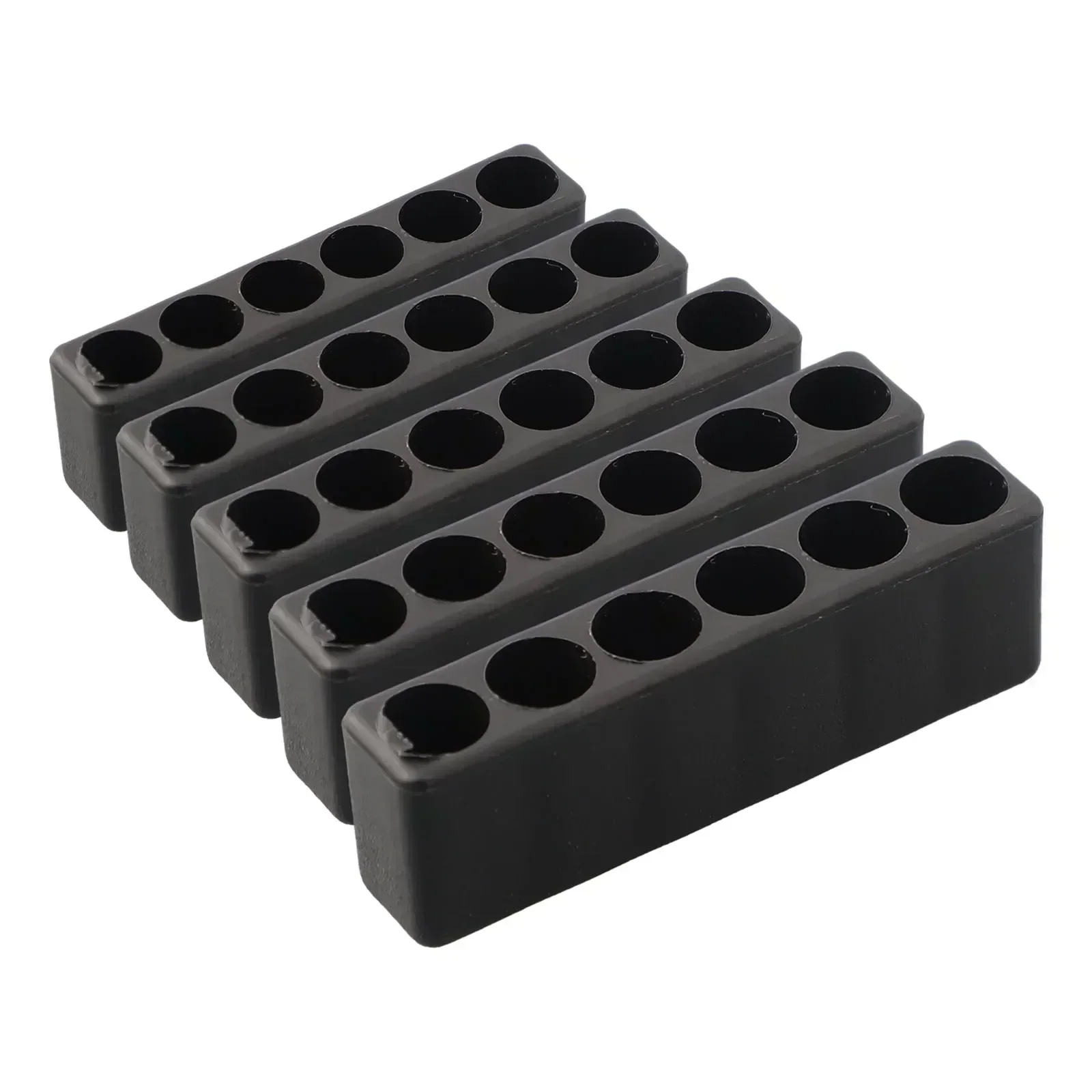 5pcs 6 Holes Screwdriver Bit Holder Storage Organizer 1/4 Inch Hex Shank Screwdriver Drill Bit Stand Case Power Tool