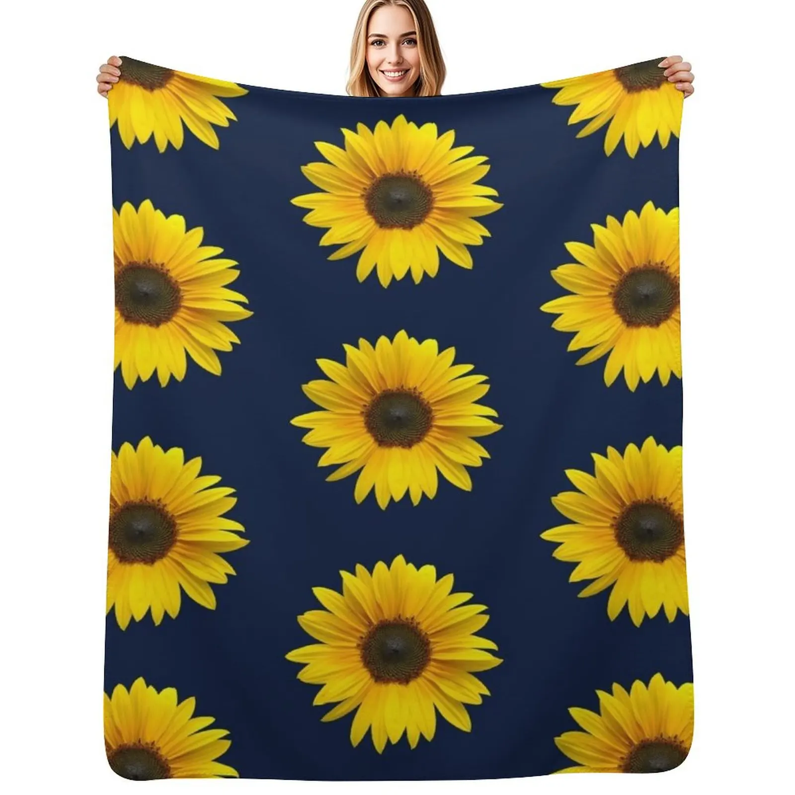 Sunflower pattern 7 Throw Blanket Decorative Soft Throw Blanket for Couch Sofa
