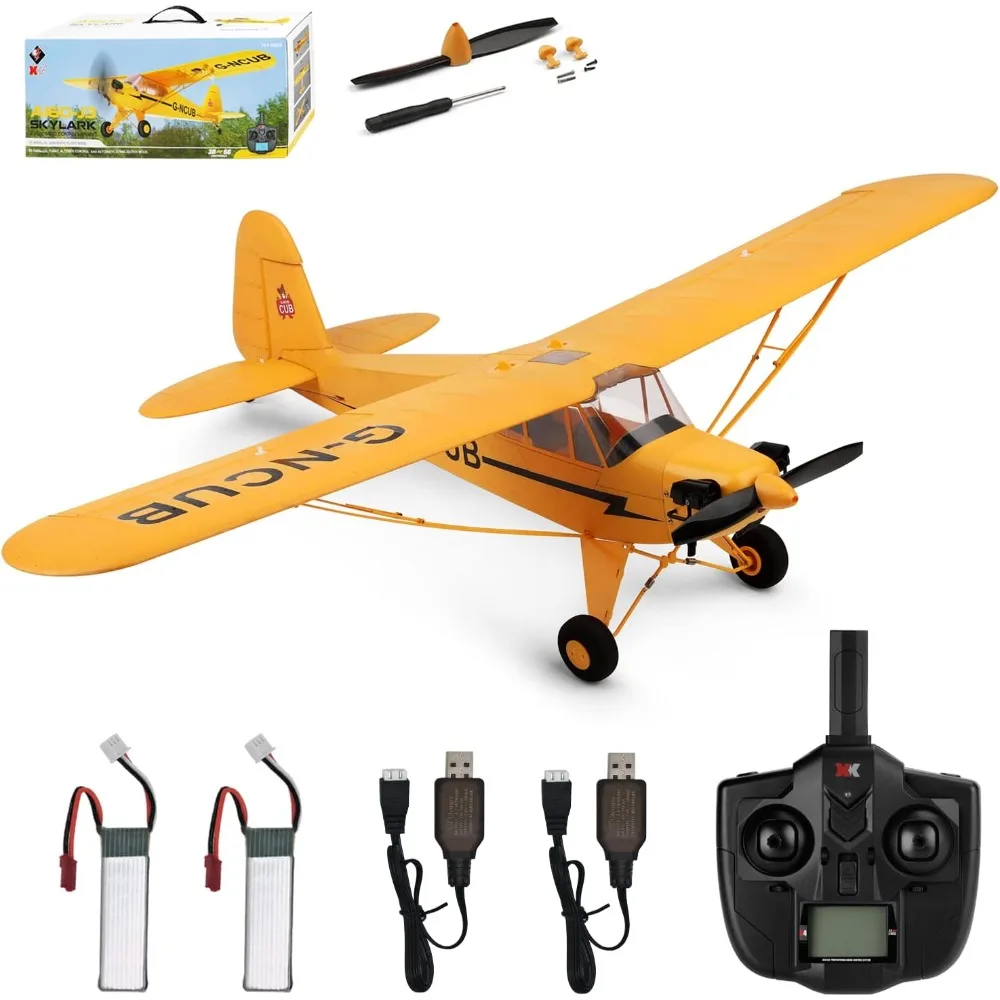 5 Channel 3D/6G RC Airplane with Brushless Motor, CKYSCHN WLtoys A160 J3 Model, Including 2 Batteries and 2.4G Remote Control