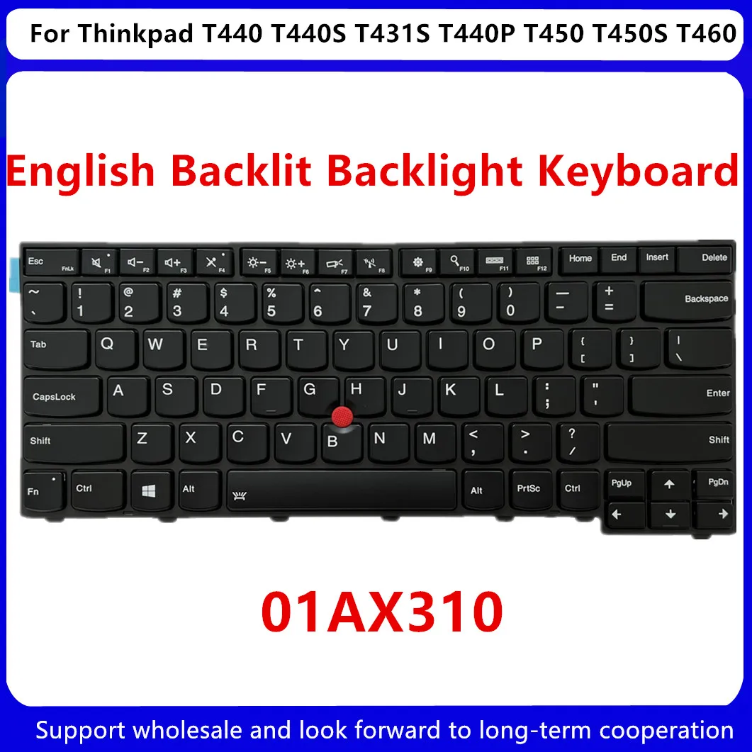 Novo eua inglês backlit backlight teclado para lenovo thinkpad t440 t440s t440p t450 t450s t460 portátil 01ax310