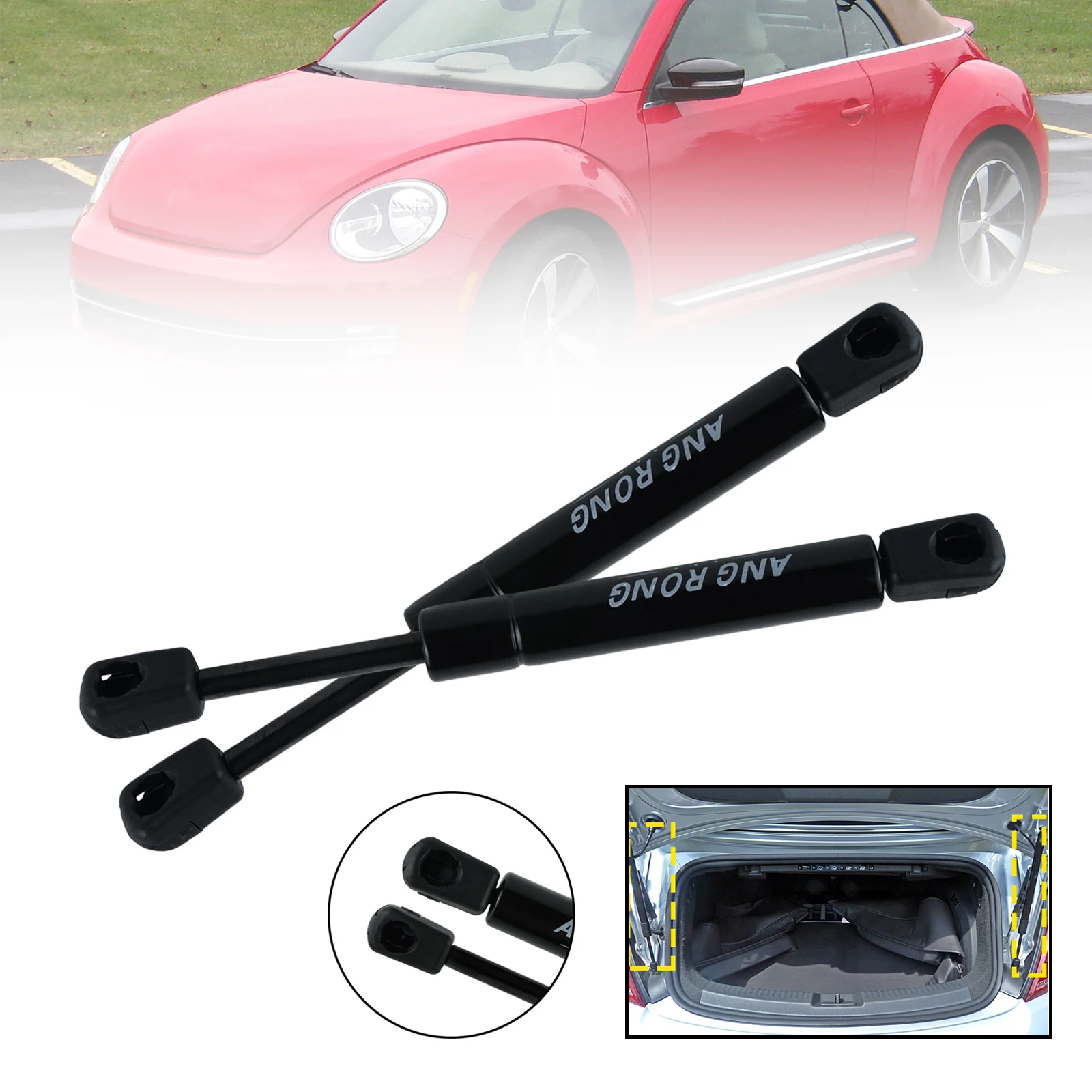 2x For VW New Beetle Convertible 1998-2010 Tailgate Boot Gas Supports 1Y0827