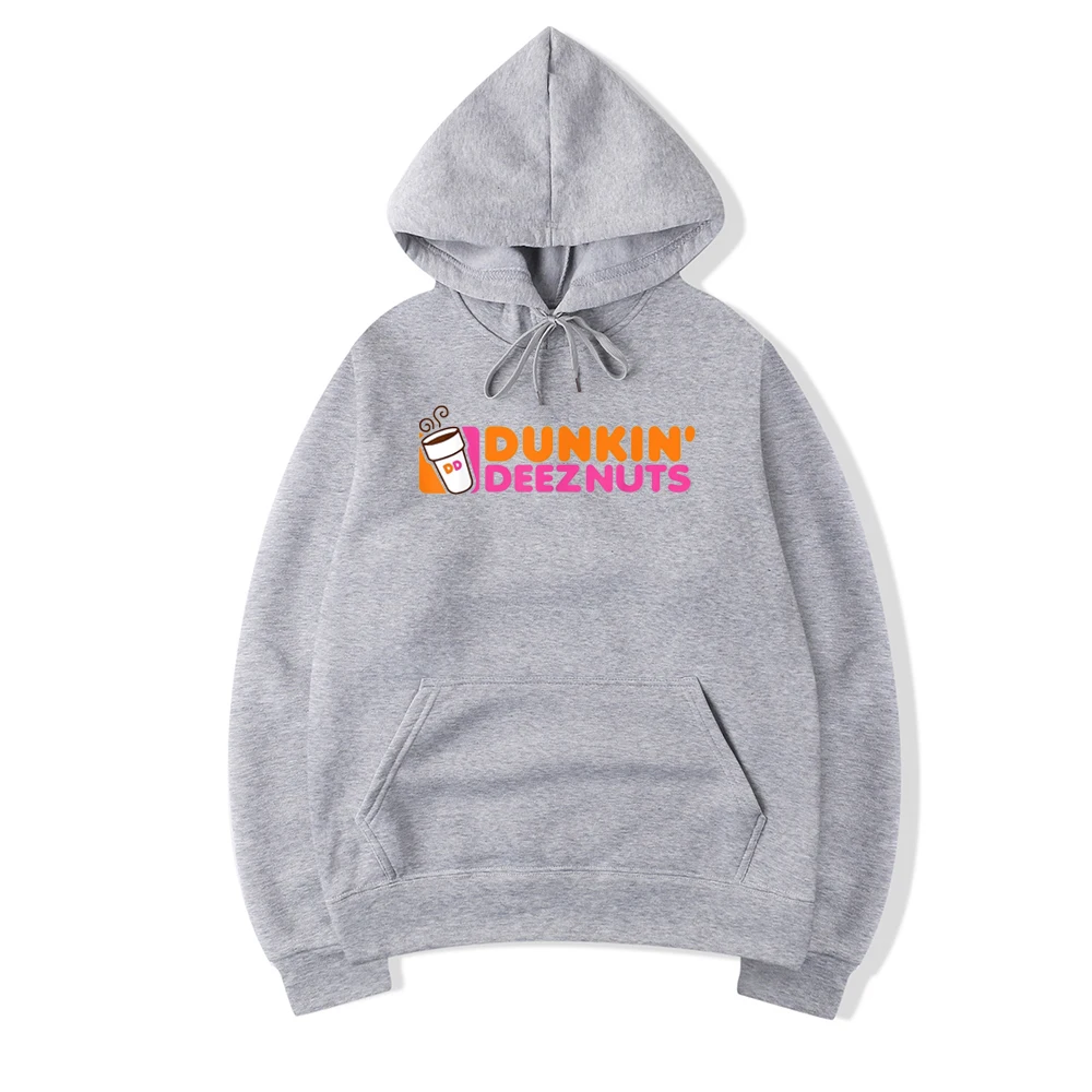 Dunkin' Deez Nuts - Dunkin Deeznuts Hoodies Roupas Estéticas Camisas Camisola Gráfica Camisolas Impressas Top Letters Casaco Com Capuz