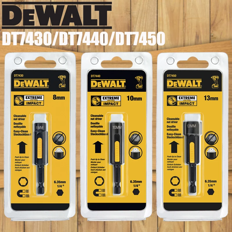 DEWALT DT7430/DT7440/DT7450 Socket Wrench Magnetic 8MM/10MM/13MM Cleanable Hexagonal Nut Driver 1/4\