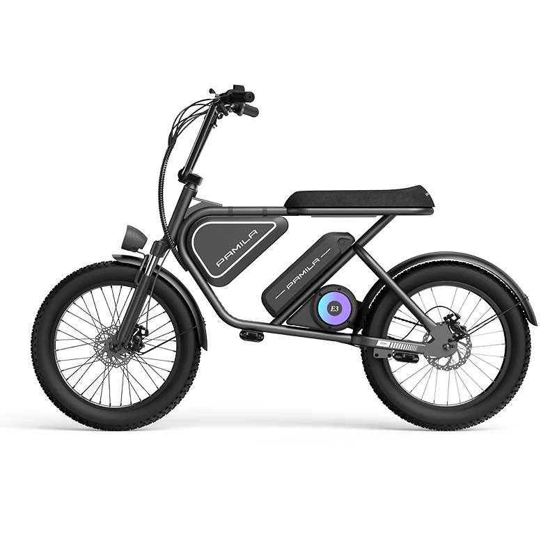 دراجة كهربائية E3 للبالغين 1000 وات 26 ميجا في الساعة 48 فولت 16 أمبير بطارية بحد أقصى 50-100 ميل 20*3 بوصة إطار عريض 3 سرعات دراجة نارية ترابية