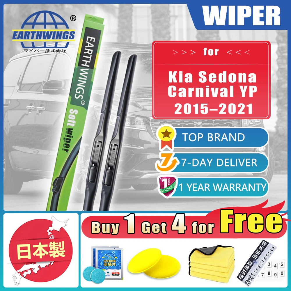 

For Kia Sedona Carnival YP 2015 2016 2017 2018 2019 2020 2021 Front Wiper Blades Brushes Windshield Windscreen Car Accessories