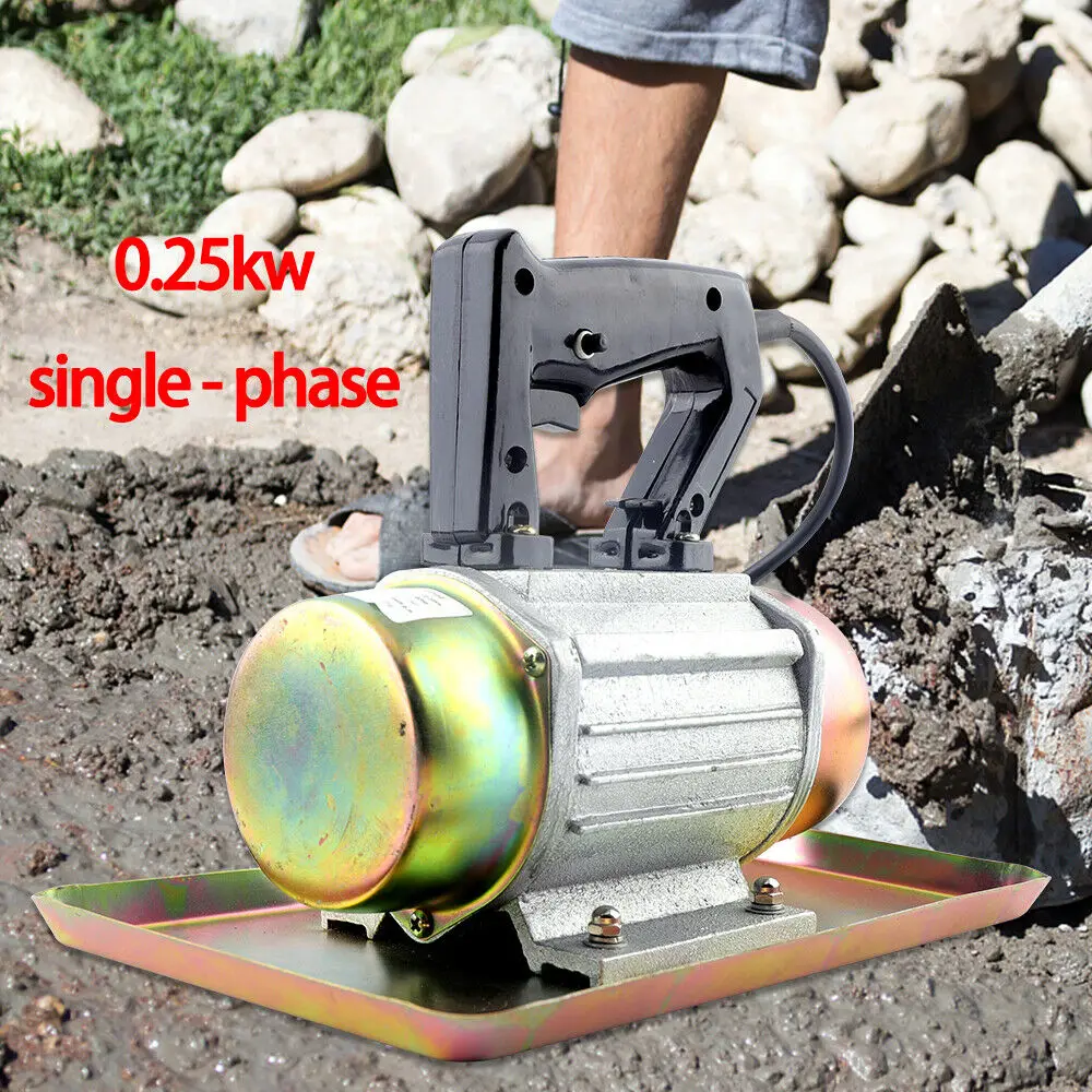 250W Handheld Electric Cement Vibrator Troweling Flat Plate Machine Portable Concrete Polisher 110V