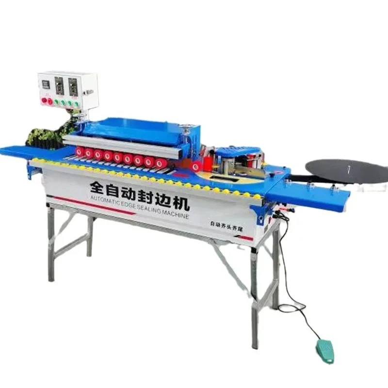 Automatic edge banding machine, woodworking special-shaped automatic small curve straight edge banding machine multi-function