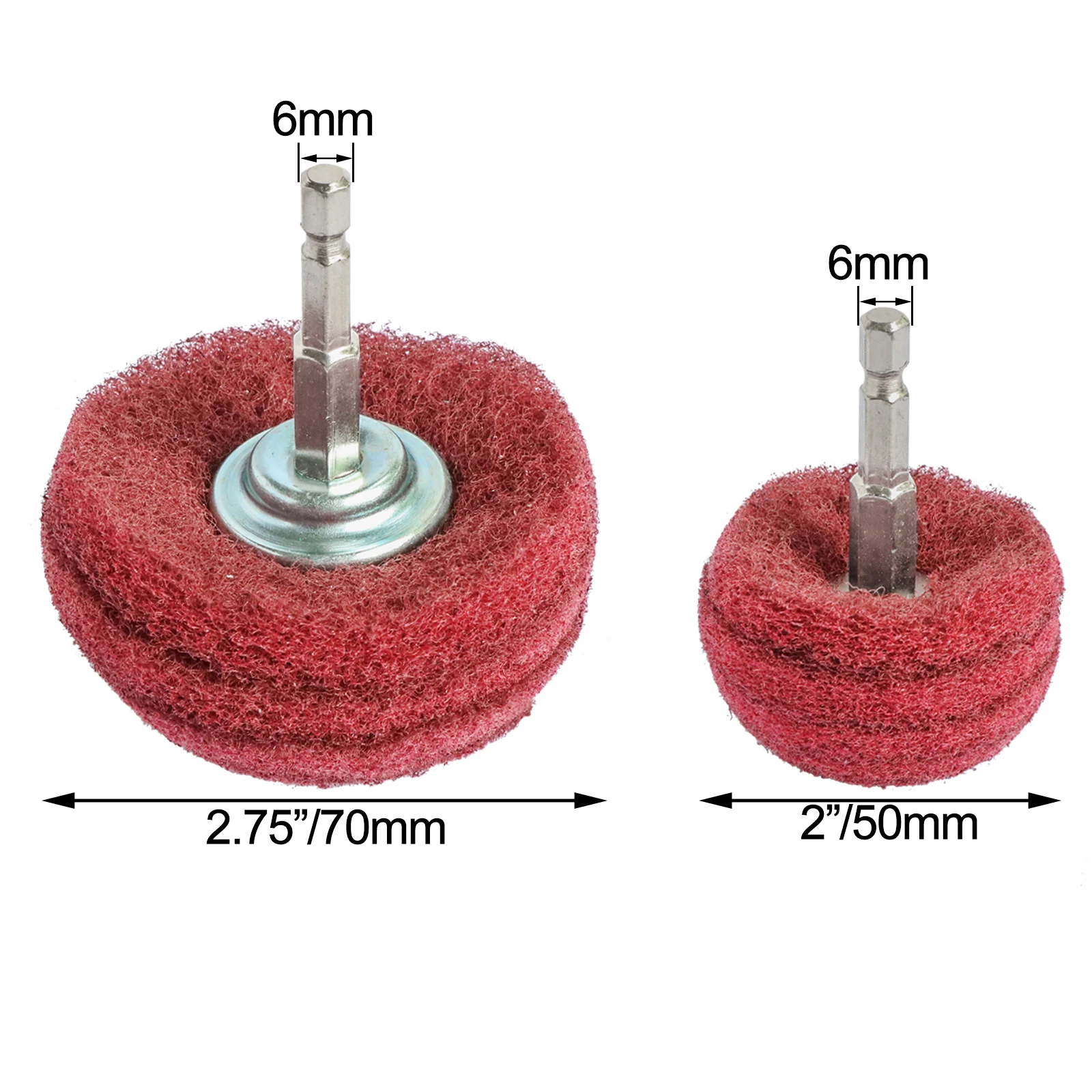 Mola abrasiva con lamella a codolo esagonale da 1/4 \