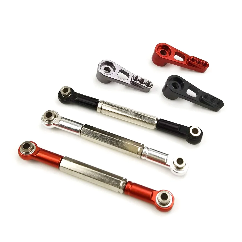 Metal Direção Pull Rod Link Servo Rod, Acessórios do carro, Vermelho, MN86S, MN86, MN86KS, MN86K, MN G500, Atualizar Peças, 1/12