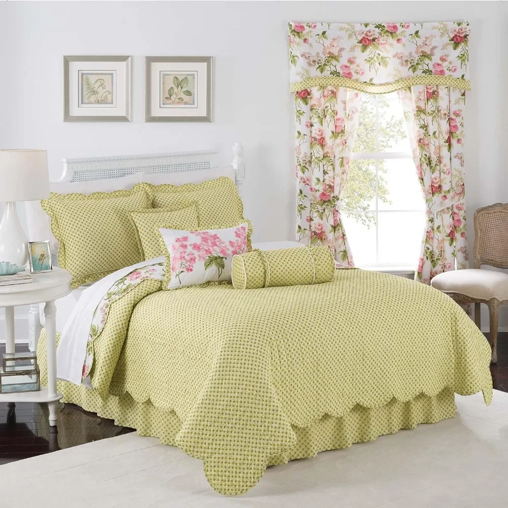 Imagem -05 - Conjunto de Colcha Floral Reversível para Casa Colcha Farmhouse Moderna Conjuntos Consolador Roupa de Cama King Pcs