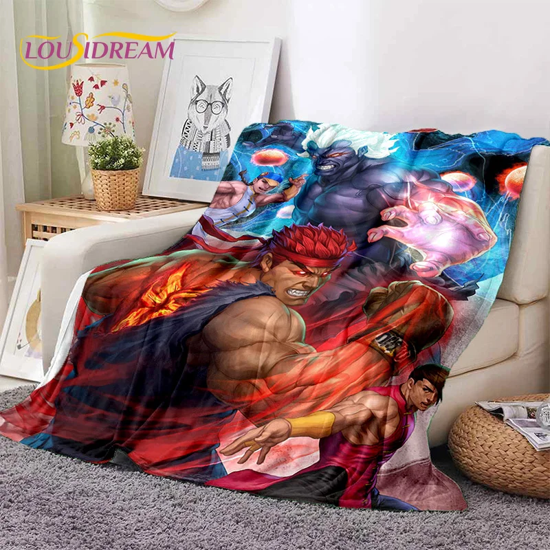 

Lastest Retro Game Street Fighter SF Soft Blankets,Keep Warm Throw Blanket Comfortable Blanket for Picnic Beds Sofa Home Bedroom