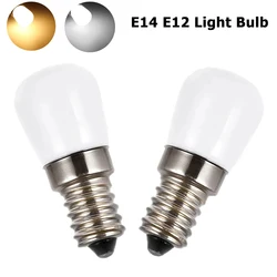 Mini E14 E12 Fridge Bulb 2W DC12V/24V LED Light Bulb Cool/Warm White Refrigerator Lamp for Home Microwave  Sewing Machine