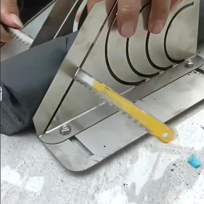 Professional Foam Pipe Cutter Tool - Precision 45° Rubber Insulation Pipe Cutter Adjustable Size Cutting Fixture