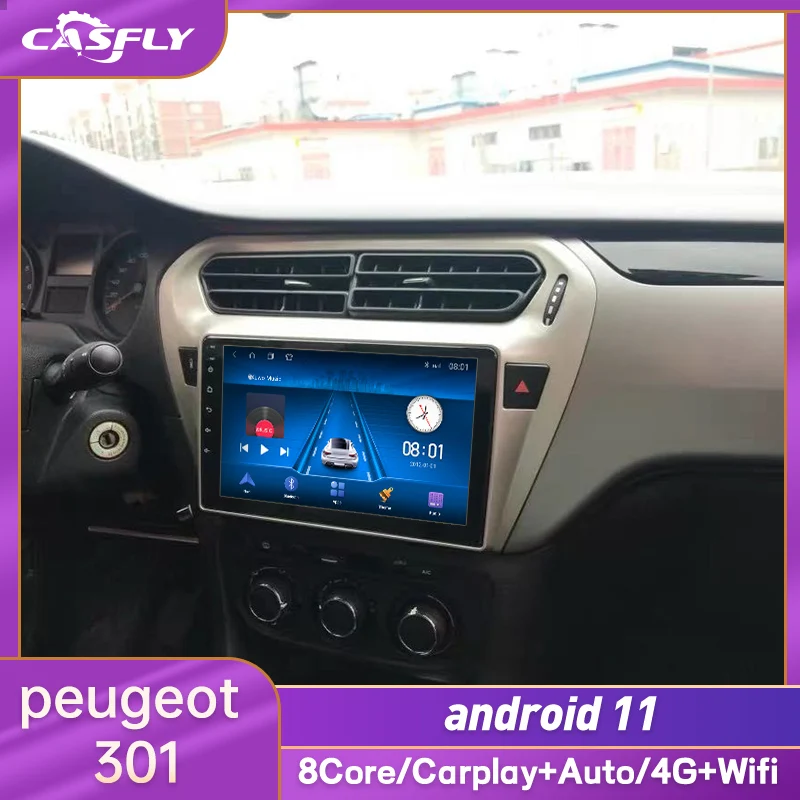 

RAM 4G+ROM 64G Android 10 Car Video Multimedia Player GPS Navigation for Peugeot 301 Citroen Elysee Radio 2013-2018 2 din Stereo